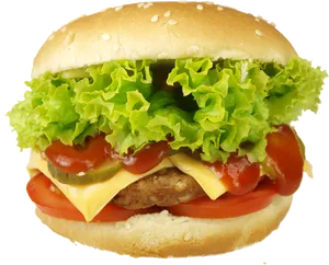 Classic Cheeseburger Transparent Background.png PNG image