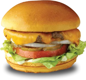 Classic Cheeseburger Transparent Background PNG image