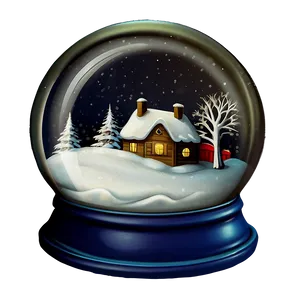 Classic Christmas Snow Globe PNG 06252024 PNG