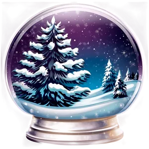 Classic Christmas Snow Globe Png Vam PNG image