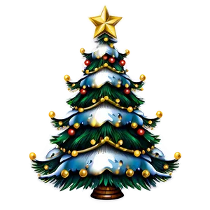 Classic Christmas Tree Design PNG 06132024
