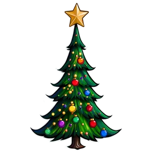 Classic Christmas Tree Design PNG Lyu90 PNG