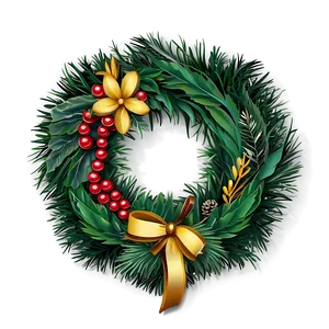 Classic Christmas Wreath Png 72 PNG image