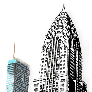 Classic Chrysler Building Profile PNG Cso99 PNG