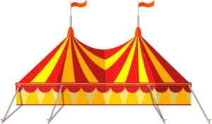 Classic Circus Tent Illustration PNG image