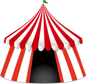 Classic Circus Tent Illustration PNG image