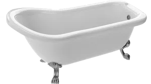 Classic Clawfoot Bathtub Isolated PNG image