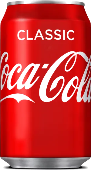 Classic Coca Cola Can Design PNG image