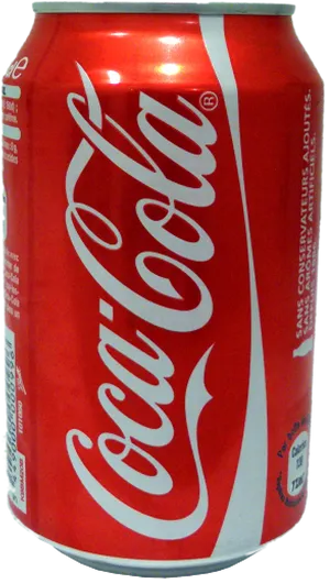 Classic Coca Cola Can PNG image