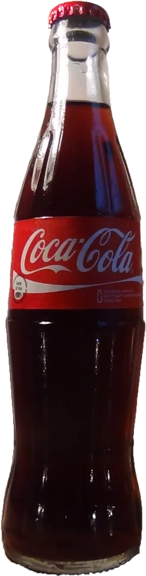 Classic Coca Cola Glass Bottle PNG image