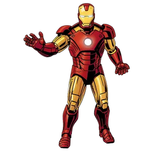 Classic Comic Book Iron Man Suit PNG 06292024 PNG