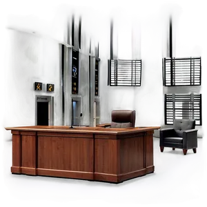 Classic Courtroom Setup PNG Wdm