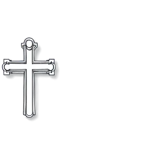 Classic Cross Outline PNG 06122024