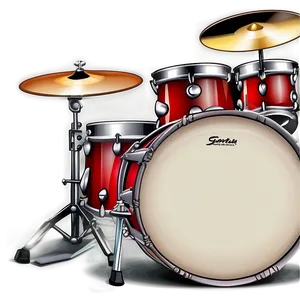 Classic Drum Kit Illustration Png 06212024 PNG image