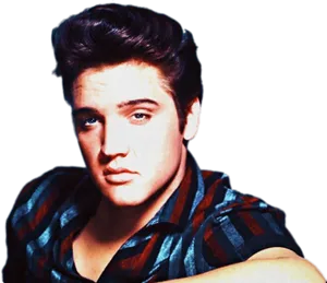 Classic Elvis Presley Portrait PNG image