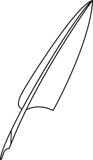 Classic Feather Quill Pen Outline PNG image