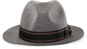 Classic Fedora Hat Black Band PNG image