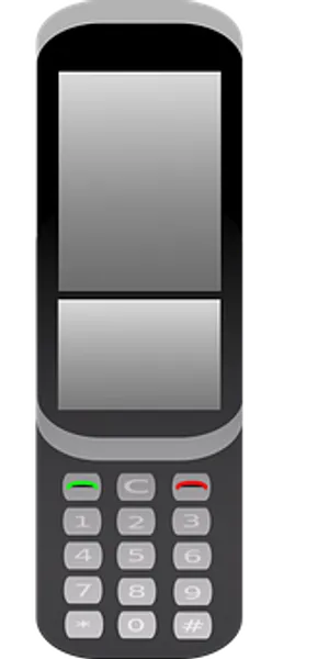 Classic Flip Phone Vector Illustration PNG image