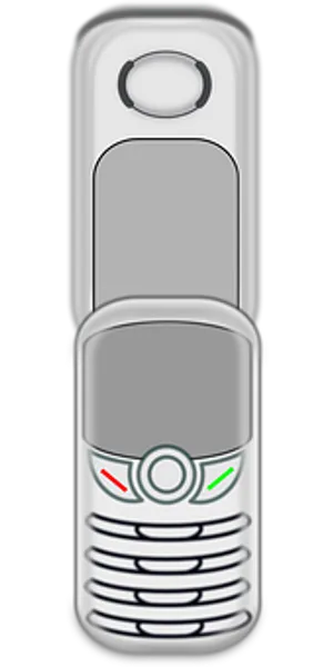 Classic Flip Phone Vector Illustration PNG image