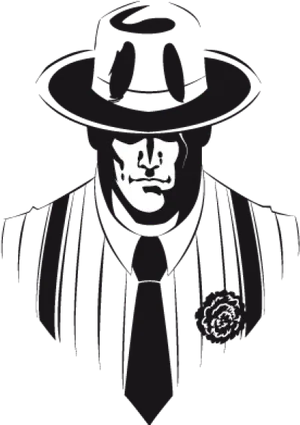 Classic Gangster Silhouette PNG image