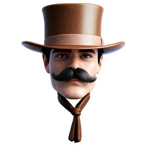 Classic Gentleman Mustache PNG 05042024