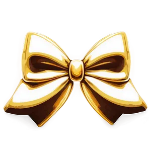 Classic Gold Bow PNG 06272024