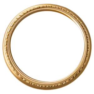 Classic Gold Circle Frame PNG 10