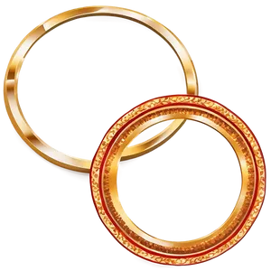 Classic Gold Circle Frame PNG 16