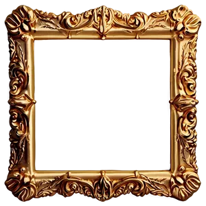 Classic Gold Frame Border PNG Hjy5