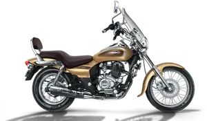 Classic Golden Motorcycle Black Background