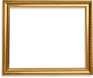 Classic Golden Photo Frame PNG image