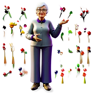 Classic Grandma Figure Png 06202024 PNG image