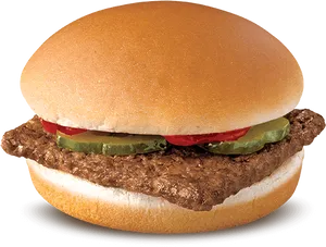 Classic Hamburger Simple Presentation PNG image