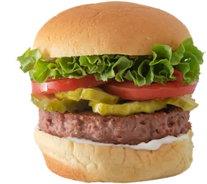 Classic Hamburger Transparent Background PNG image
