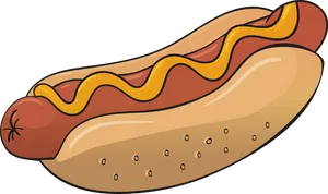 Classic Hot Dog Cartoon Illustration