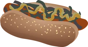 Classic Hot Dog Illustration