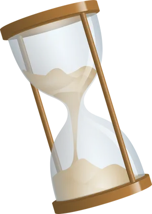 Classic Hourglass Vector Illustration PNG image