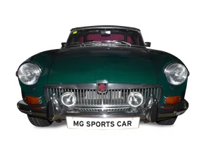 Classic M G Sports Car Front View