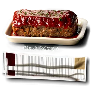 Classic Meatloaf Recipe Png Hrh77 PNG image