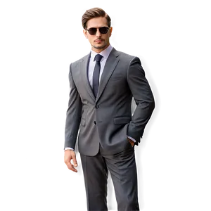 Classic Men's Business Suit Png 06212024 PNG image