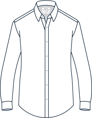 Classic Mens Dress Shirt Illustration PNG