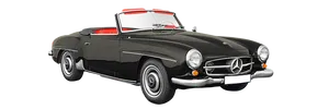 Classic Mercedes Benz Convertible PNG image