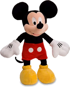 Classic Mickey Mouse Plush Toy PNG image