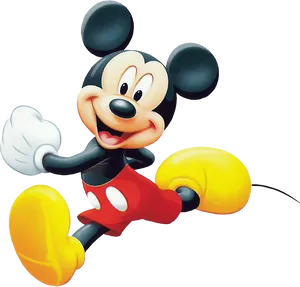 Classic Mickey Mouse Pose PNG image
