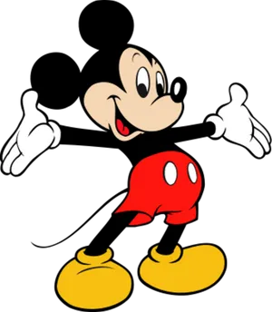 Classic Mickey Mouse Pose PNG image