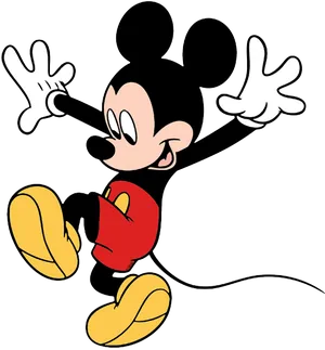 Classic Mickey Mouse Pose PNG image