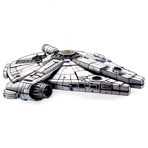 Classic Millennium Falcon Design PNG Jwl69 PNG