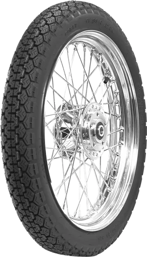 Classic Motorcycle Tireand Wheel PNG