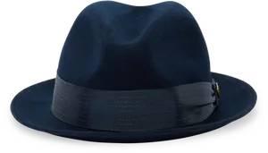 Classic Navy Fedora Hat PNG image