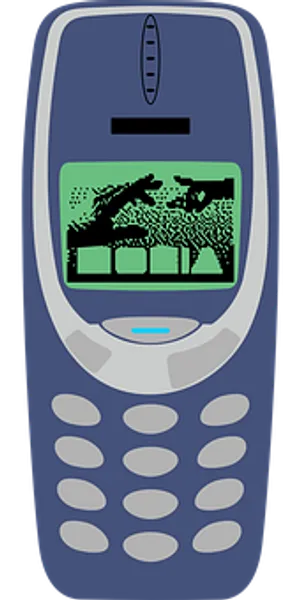 Classic Nokia Phone With Snake Game PNG image